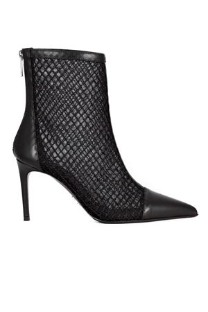 Stivaletto Diamante in pelle e rete nero SERGIO LEVANTESI | DIAMANTE56NERO